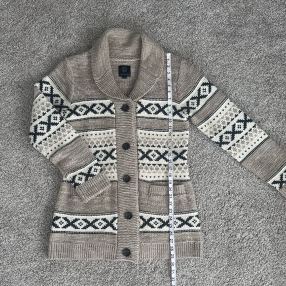 Sansara Aztek wool blend knit button up cardigan sweater. Women's size M - Picture 11 of 11